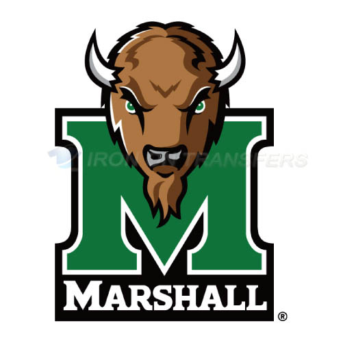Marshall Thundering Herd Logo T-shirts Iron On Transfers N4980 - Click Image to Close